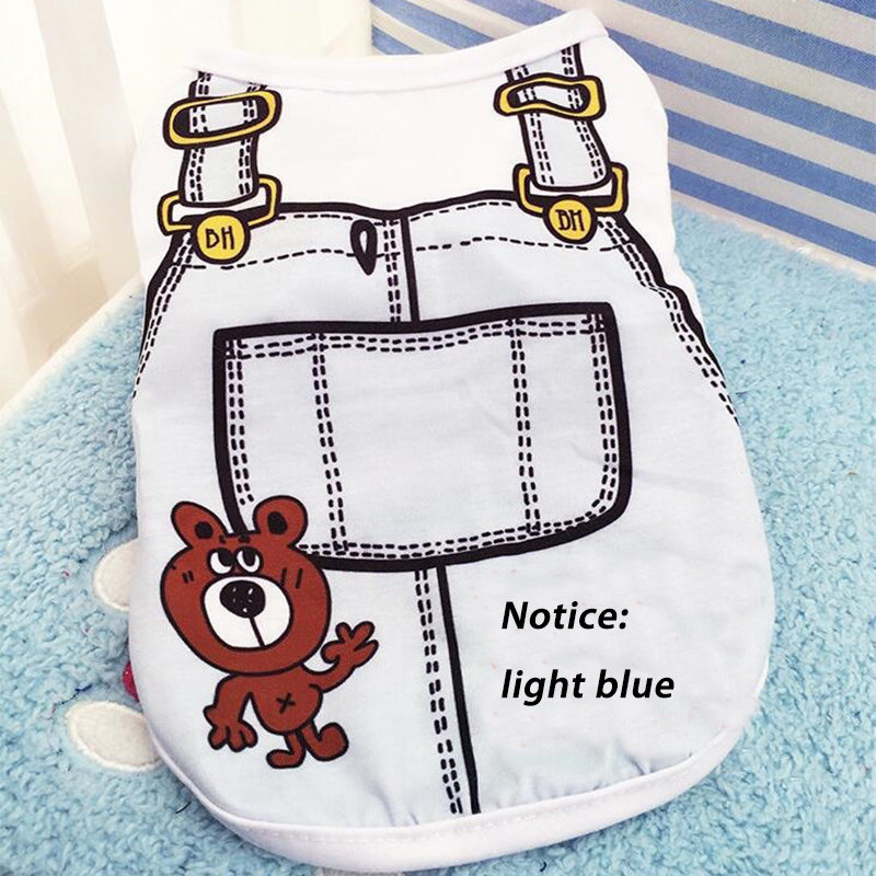 Cute Cartoon Dog Clothes for Small Dog Summer Chihuahua Dog Shirt Puppy Vest French Bulldog Dog Costume Pet Clothes Dog Supplies alx