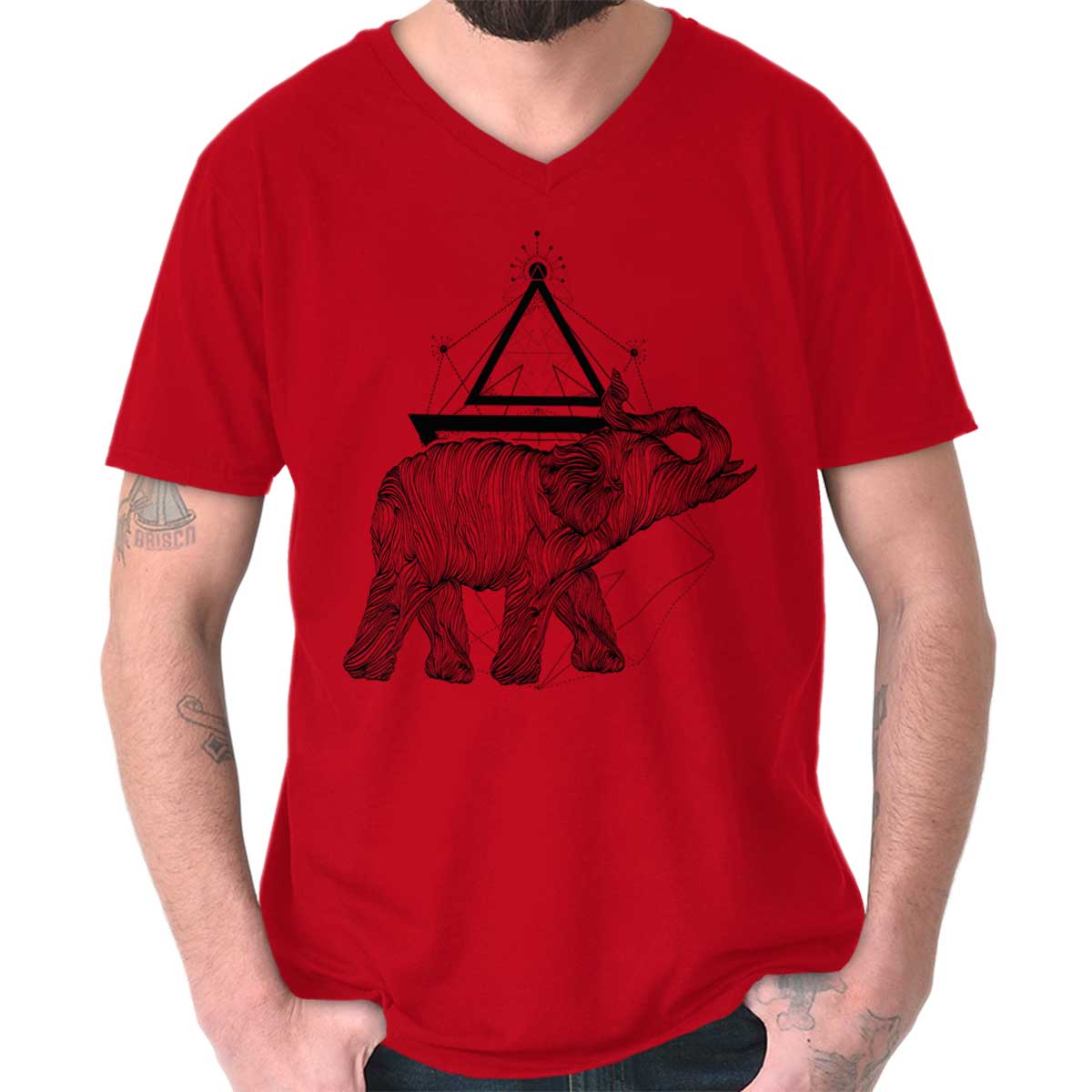 Elephant V-Neck T Shirt