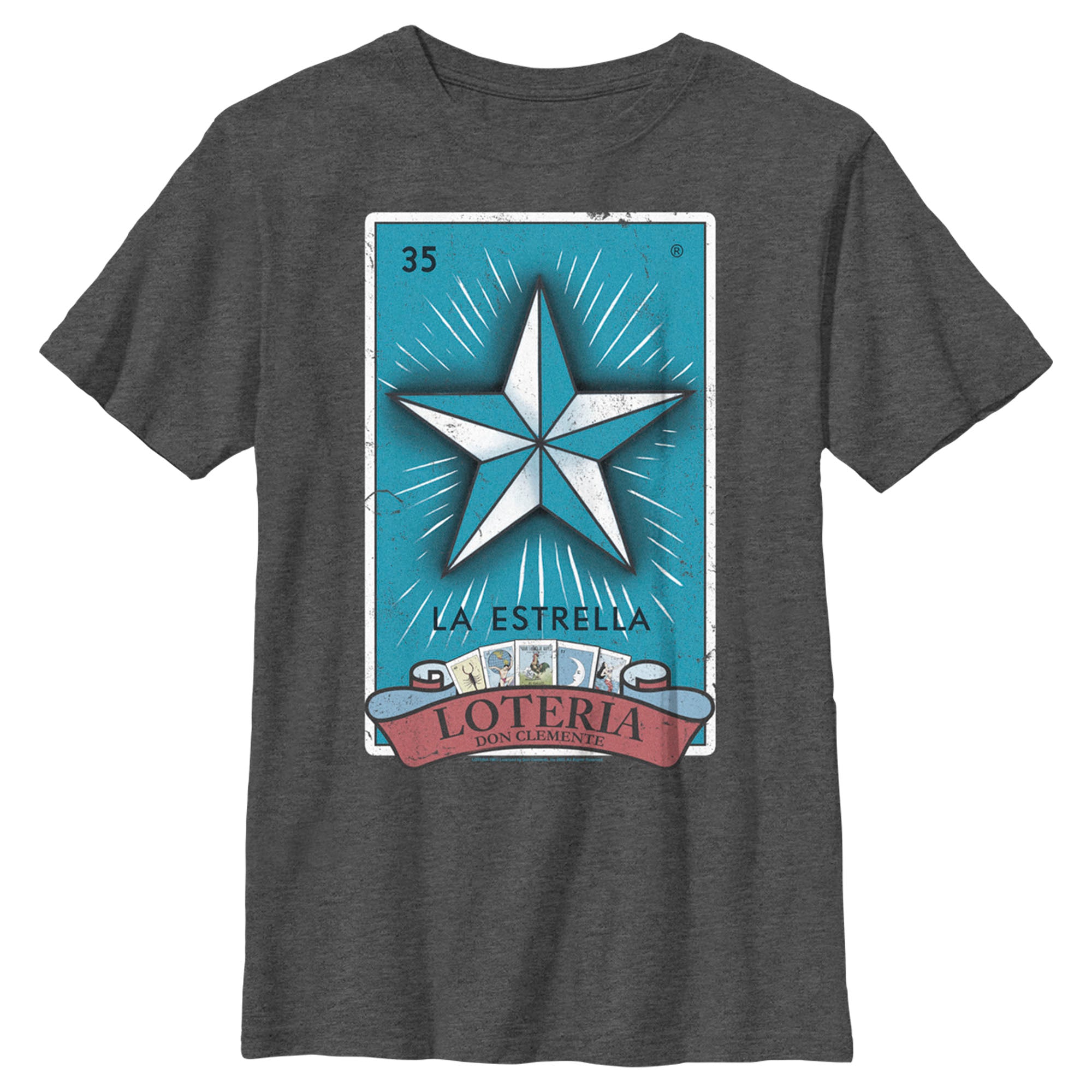 Boy’S Loteria La Estrella Card Number 35 Distressed T-Shirt