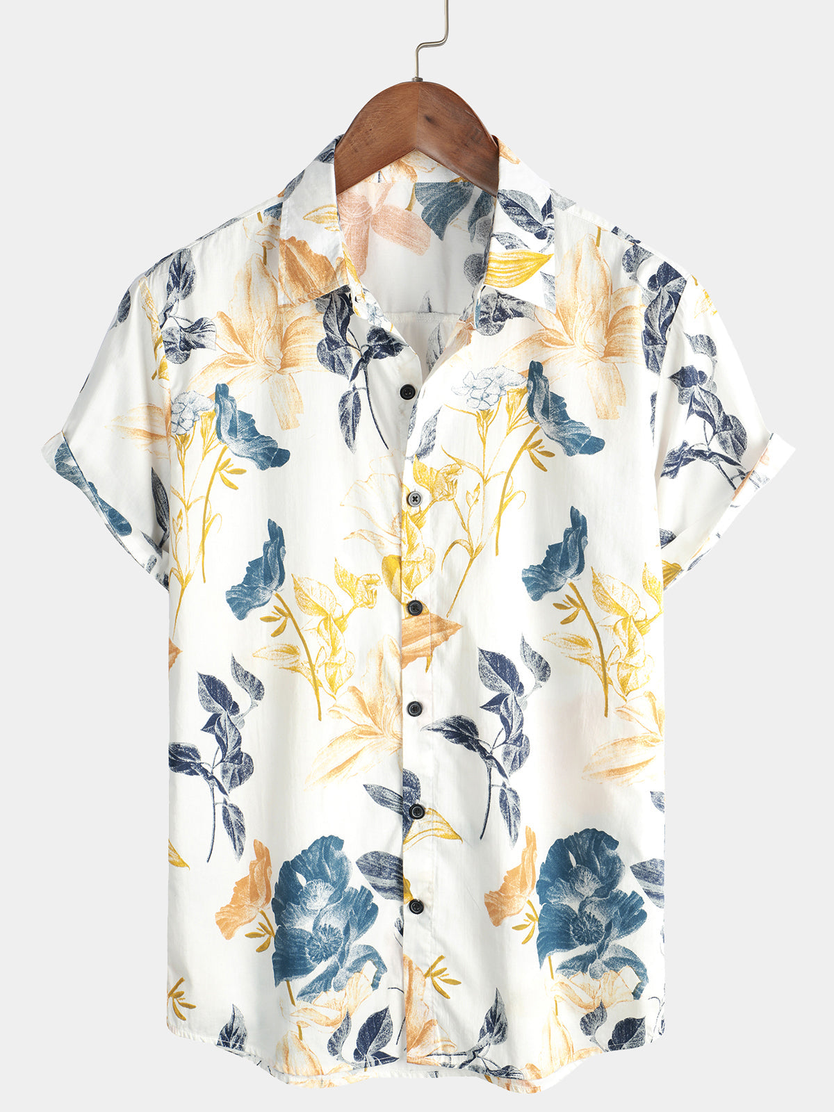 Flower Print Hawaii Casual Short Sleeve Shirt Ha32911