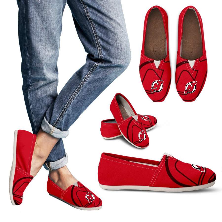 Enormous Logo Mix Tiny Logo Fantastic New Jersey Devils Casual Shoes