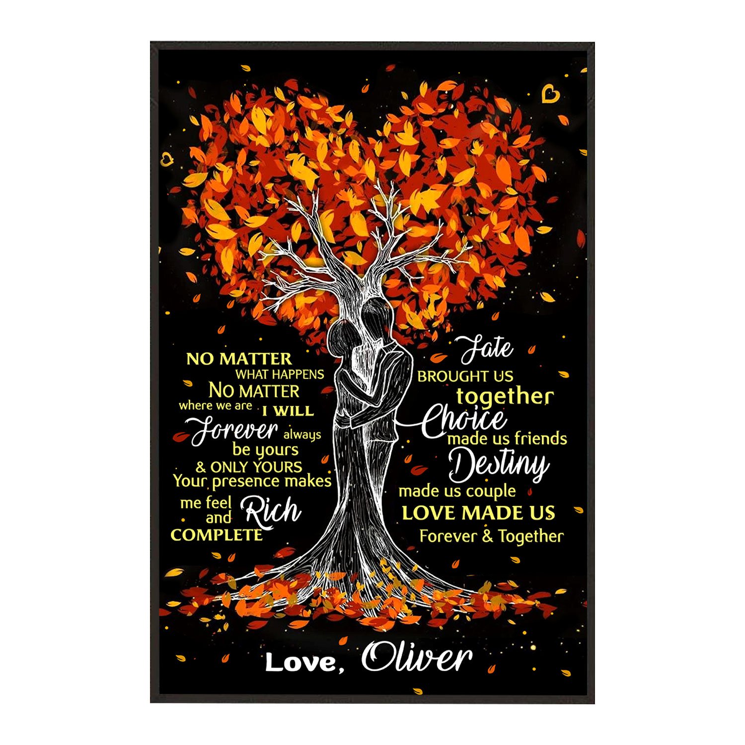 Personalized Wall Art Poster Board Print Valentine Day Gift Ideas For Him Her Men Women Boyfriend Girlfriend Husband Wife Couple – Custom Love Made Us Forever HT251241 – PersonalizedWitch
