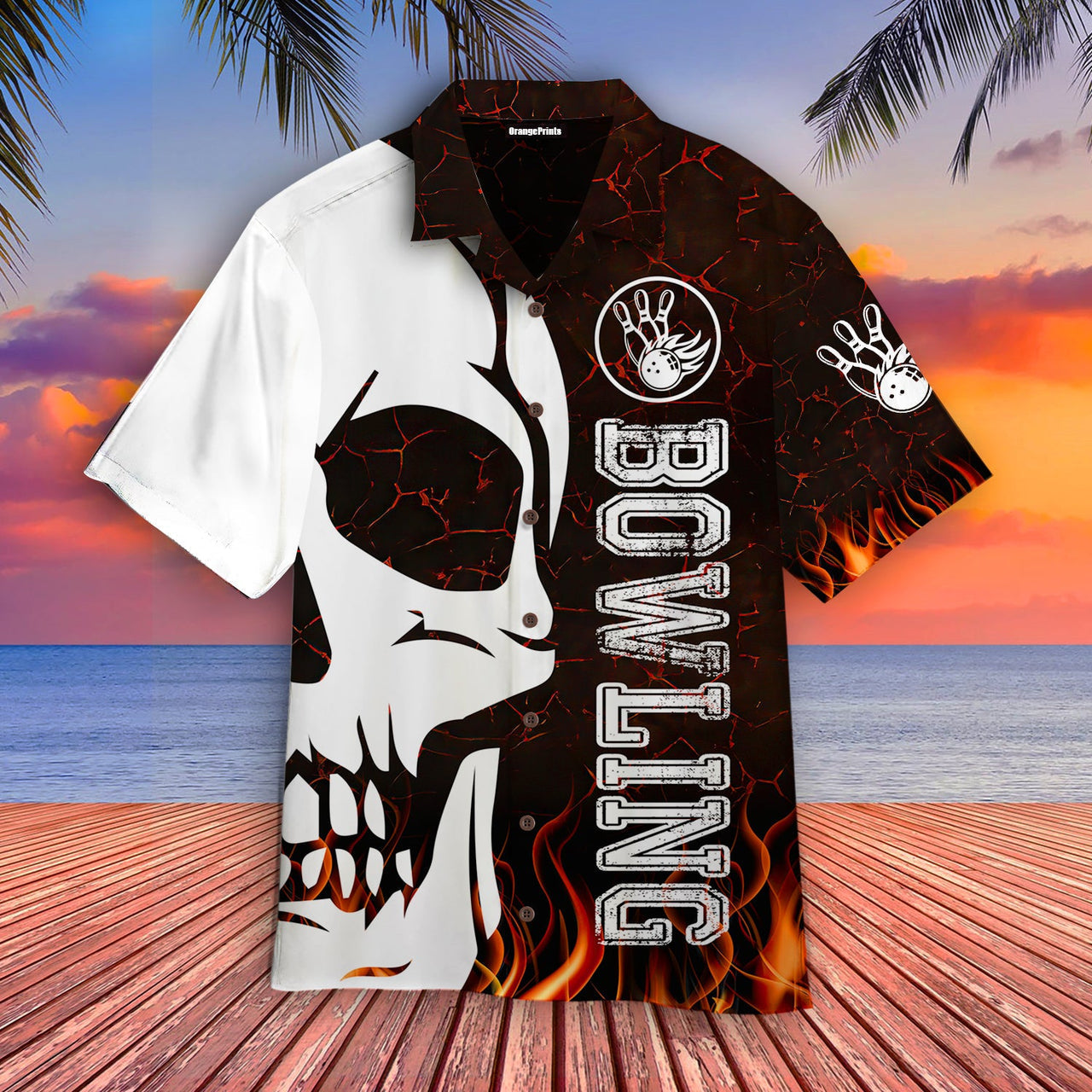 Bowling Skull Aloha Hawaii Shirts For Men Women Ha82172