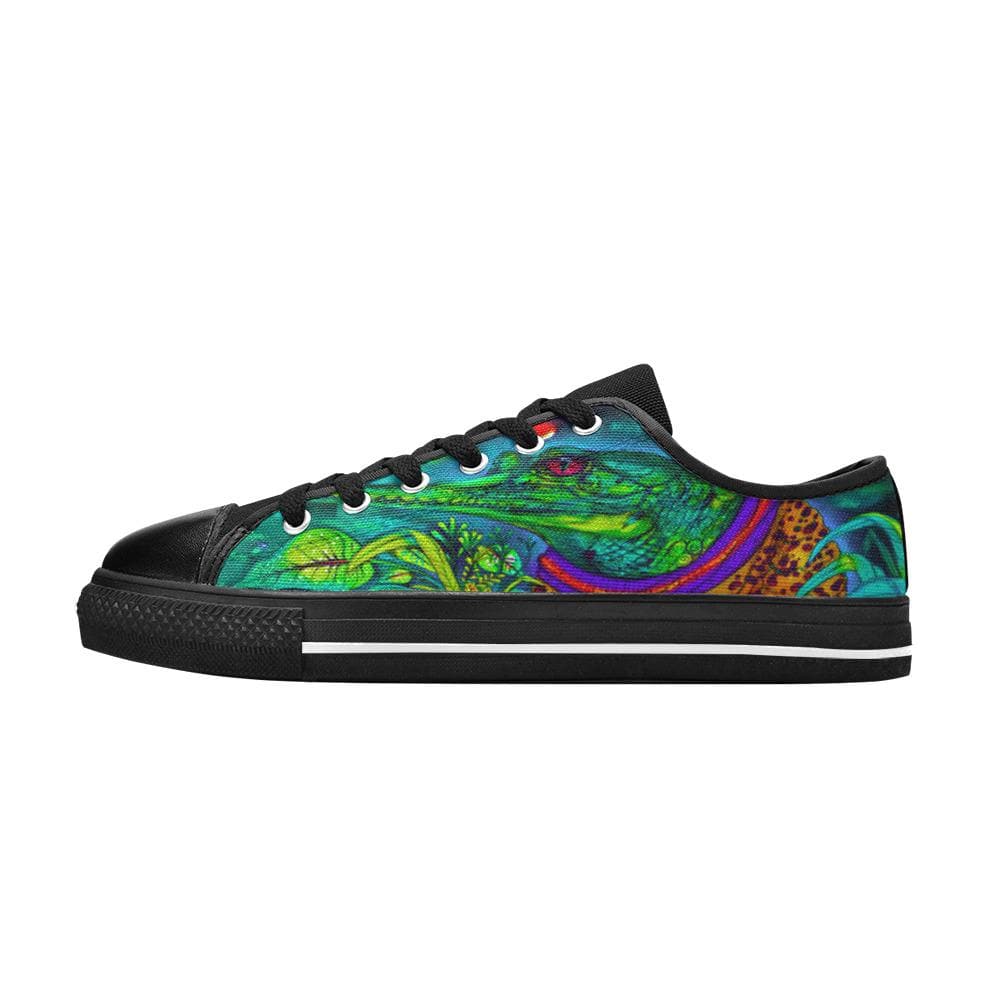 Cartoon Alligator Lurking Graphic Shoes For Men