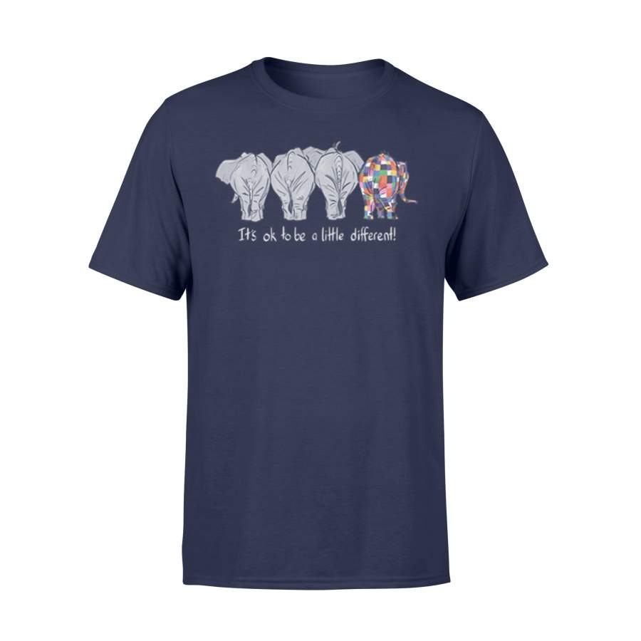 Autism Elephants Its Ok To Be A Little Diferent T-Shirt | Funny Autism Shirts