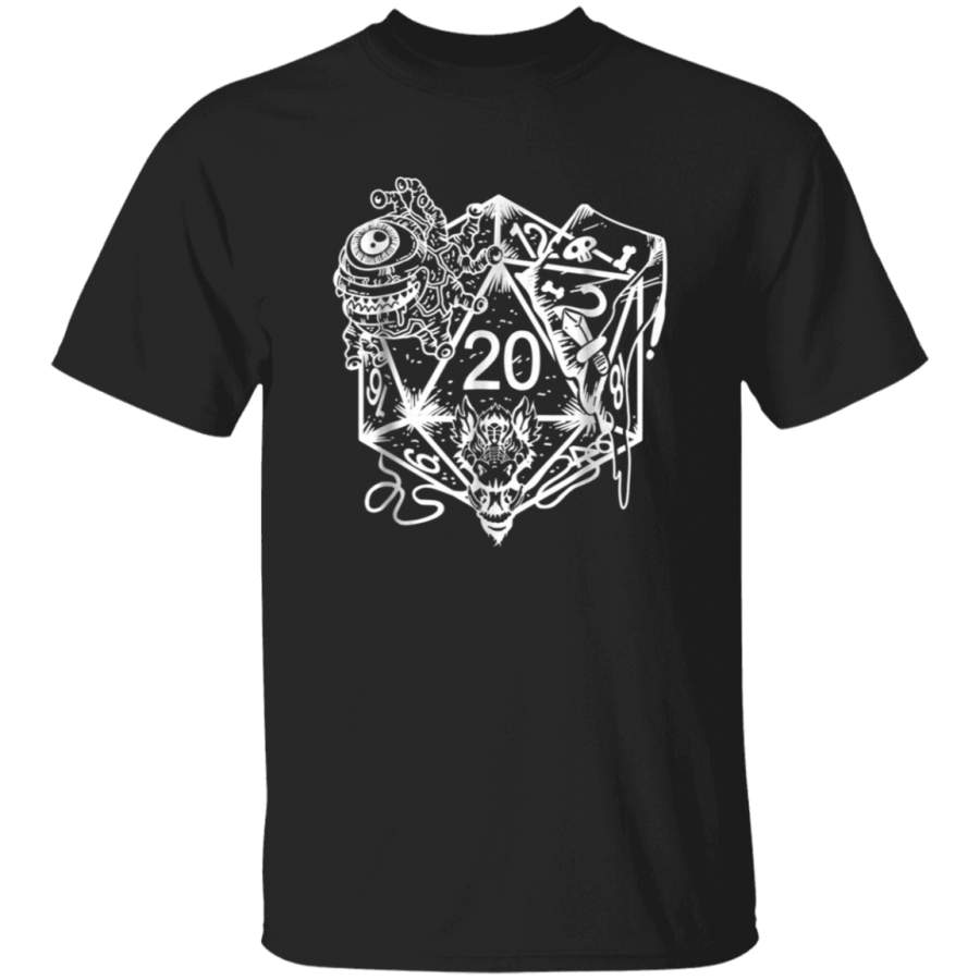 Role Playing Dungeons Gift Shirt Dice Art D20 RPG Fantasy