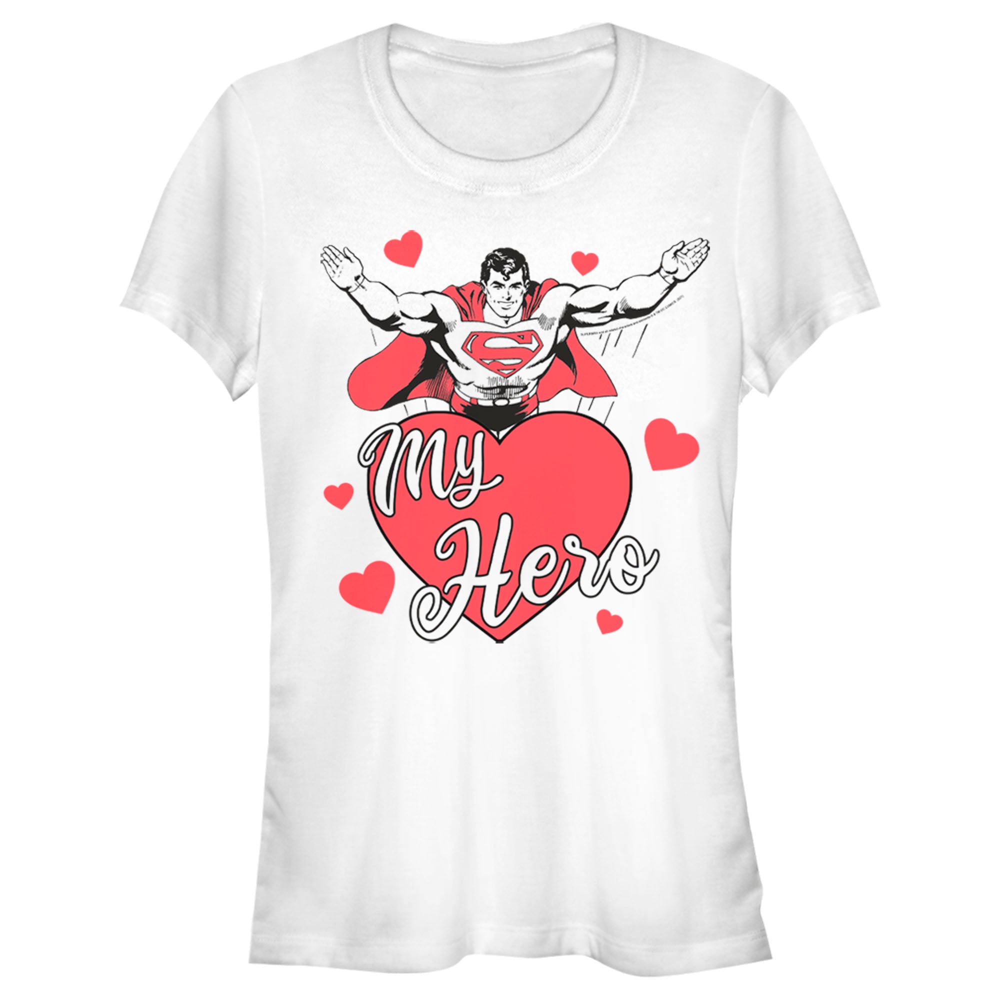 Junior’S Superman Valentine’S Day My Hero T-Shirt