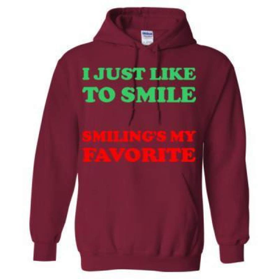 AGR I Just Like To Smile Smilings My Favorite – Heavy Blend™ Hooded Sweatshirt