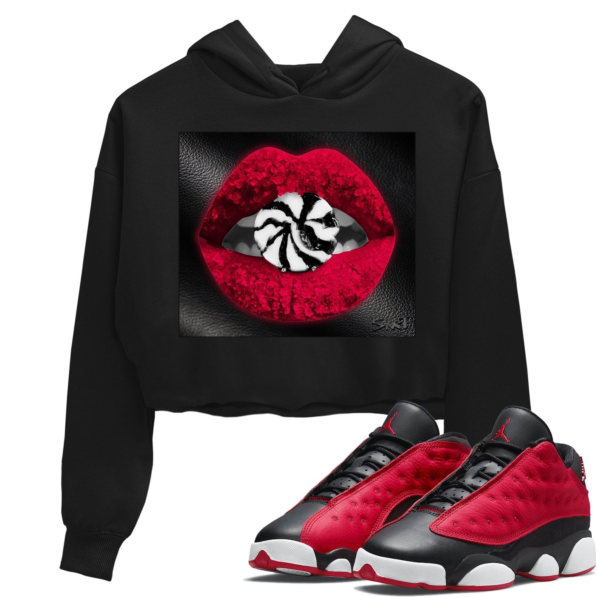 Lips Candy Crop Hoodie – Air Jordan 13 Very Berry