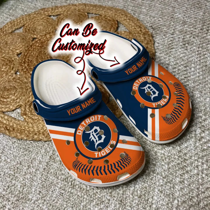 Baseball Crocss – D.Tigers Personalized Baseball Logo Team Clog Shoes