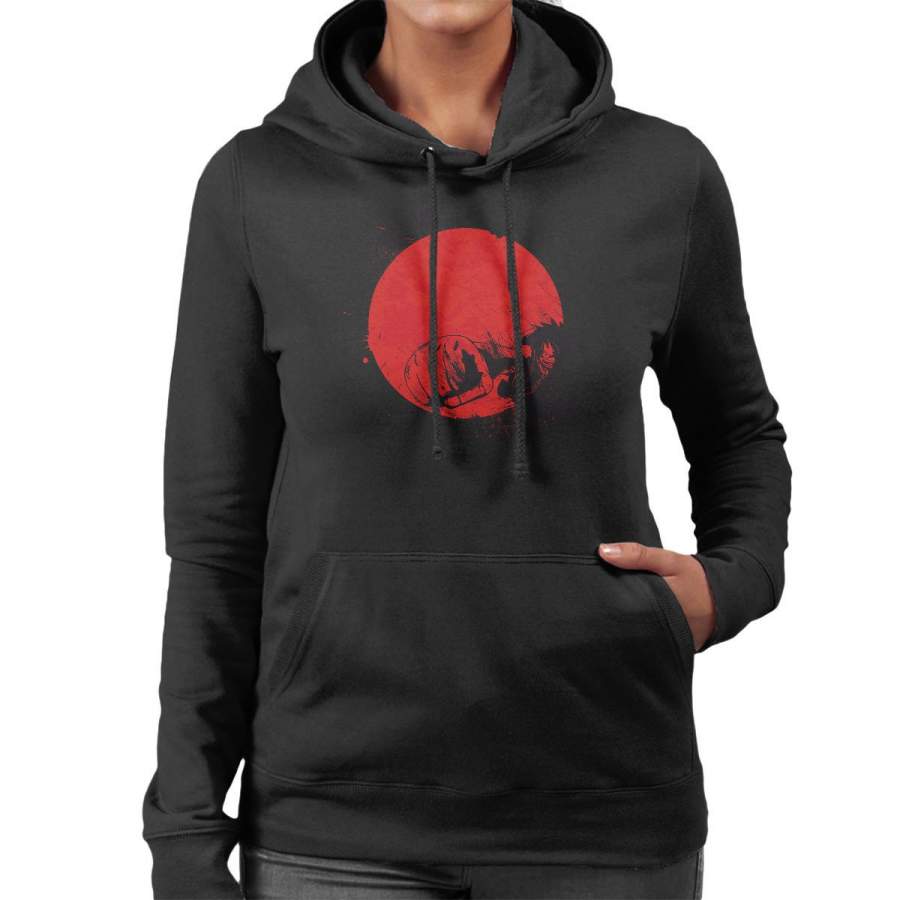 Red Sun Monkey D Luffy One Piece Women’s Hooded Sweatshirt