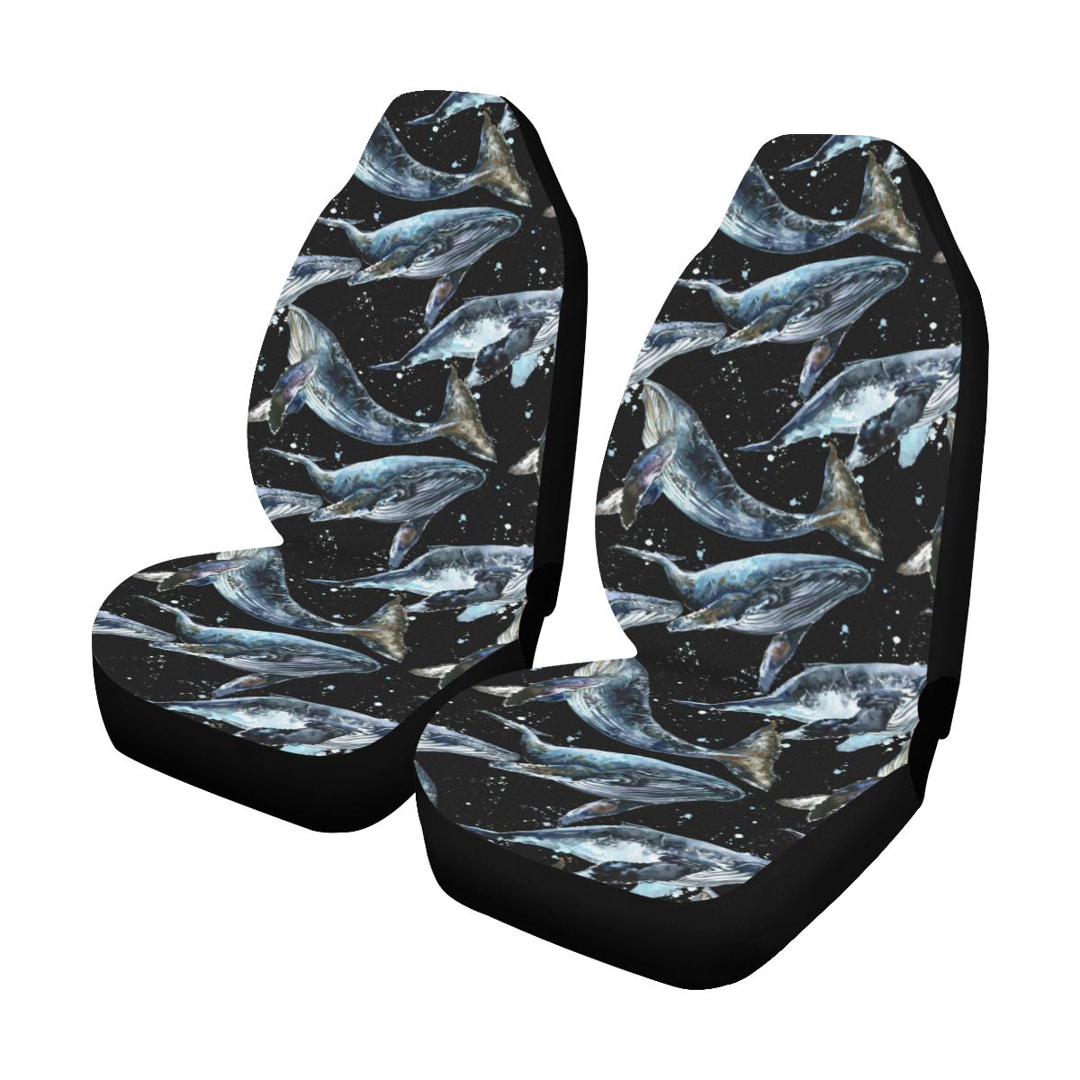 Humpback Whale Pattern Print Design 01 Universal Fit Car Seat Covers