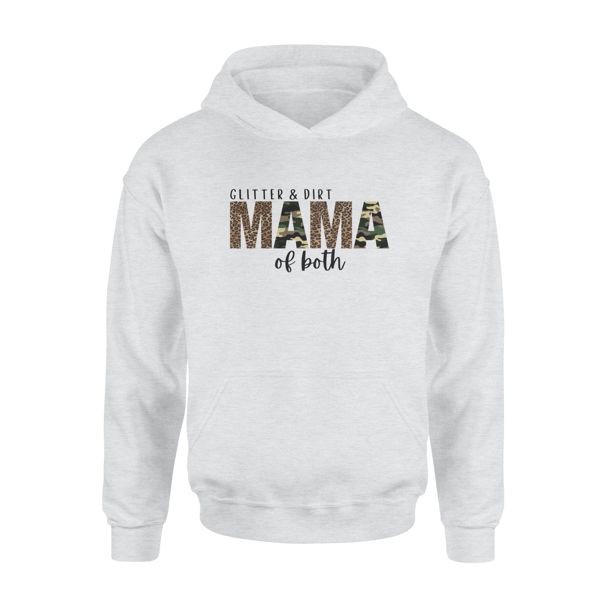 Dng Fashion ‘S Glitter And Dirt Mom Of Both Shirt Leopard Camo Mama Of Both – Standard Hoodie