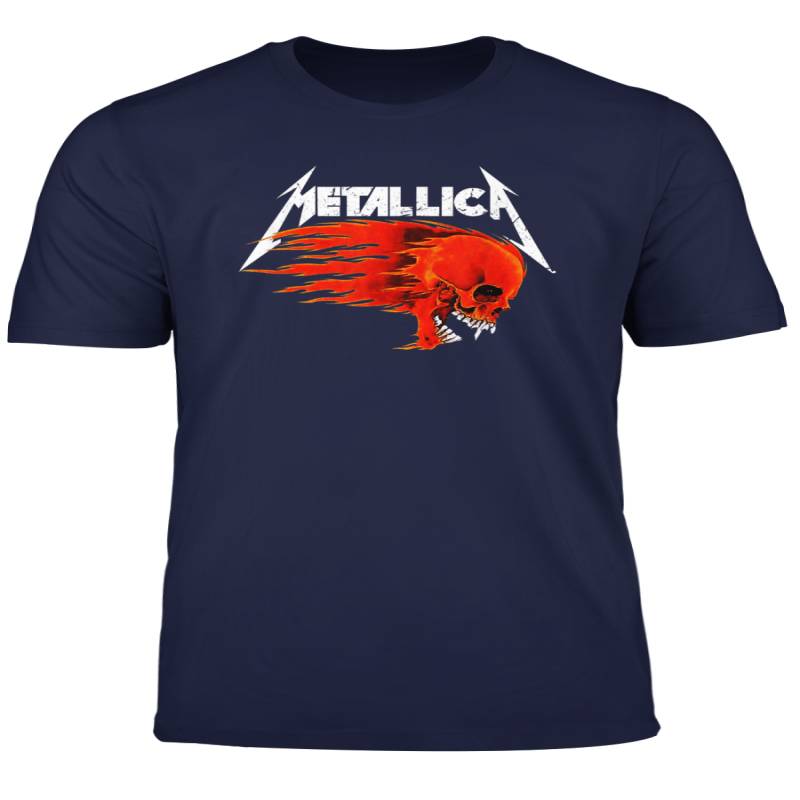 We All Love Metallica Skull Fire T Shirt 2018 Cool