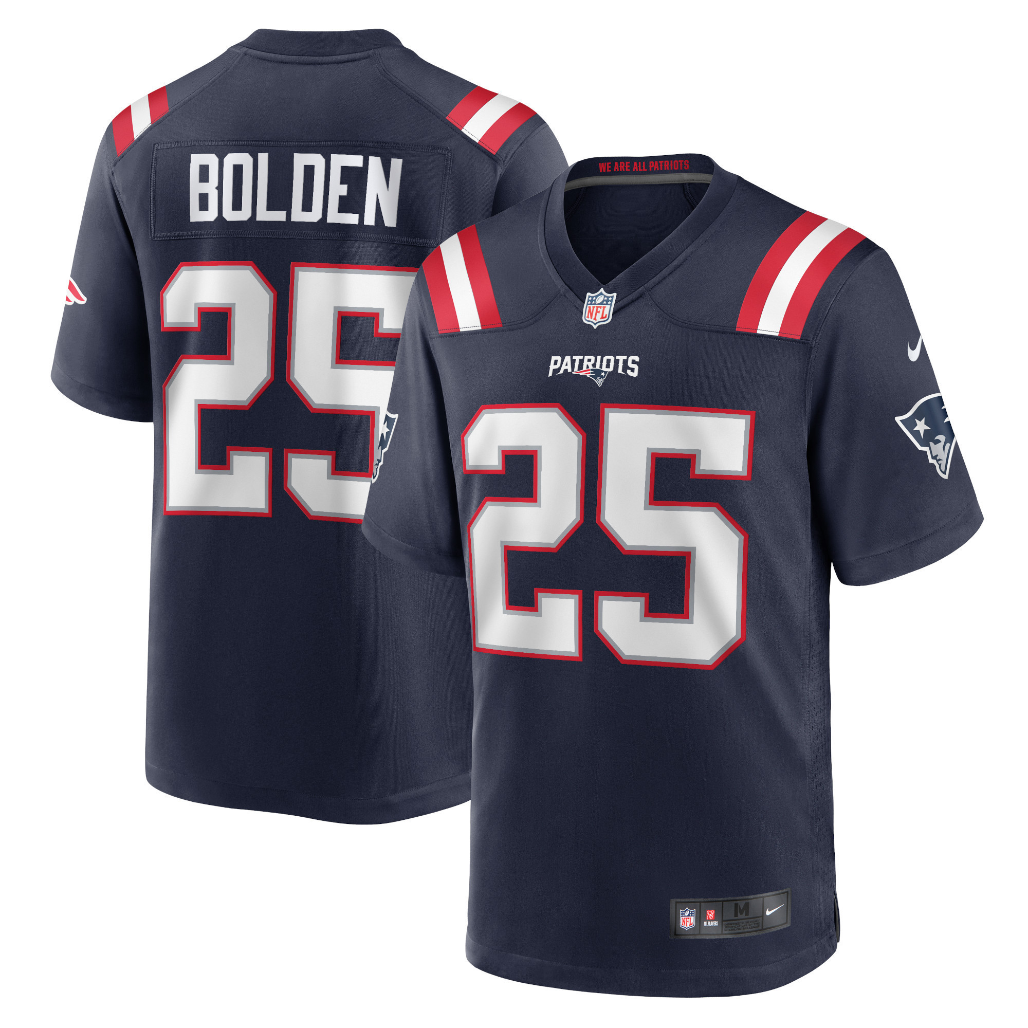 Brandon Bolden New England Patriots Game Jersey – Navy NFL