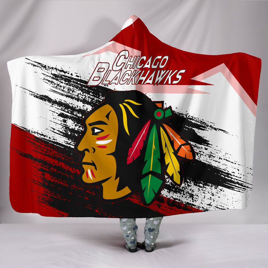 1Stcanada Chicago Blackhawks Red Hooded Blanket A27