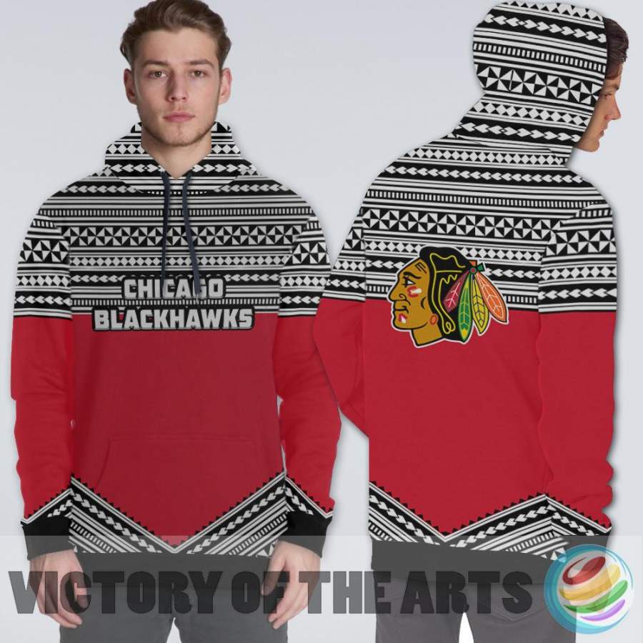 Simple Color Floral Chicago Blackhawks Hoodie