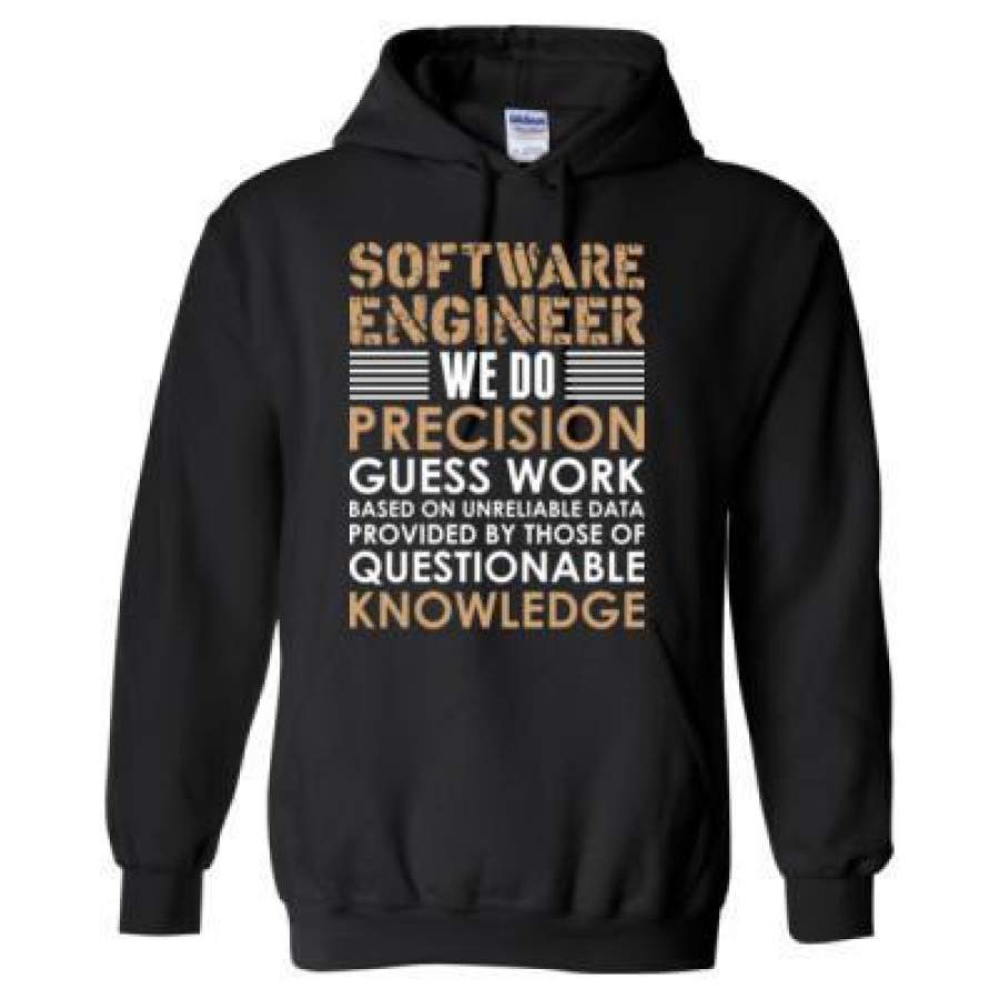 AGR Software Engineer We Do Precision Guess Work Based On Unreliable Data Provided By Those Of Questionable Knowledge – Heavy Blend™ Hooded Sweatshirt