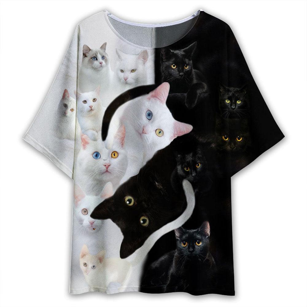Cat Are Better Than One – Women’S T-Shirt With Bat Sleeve