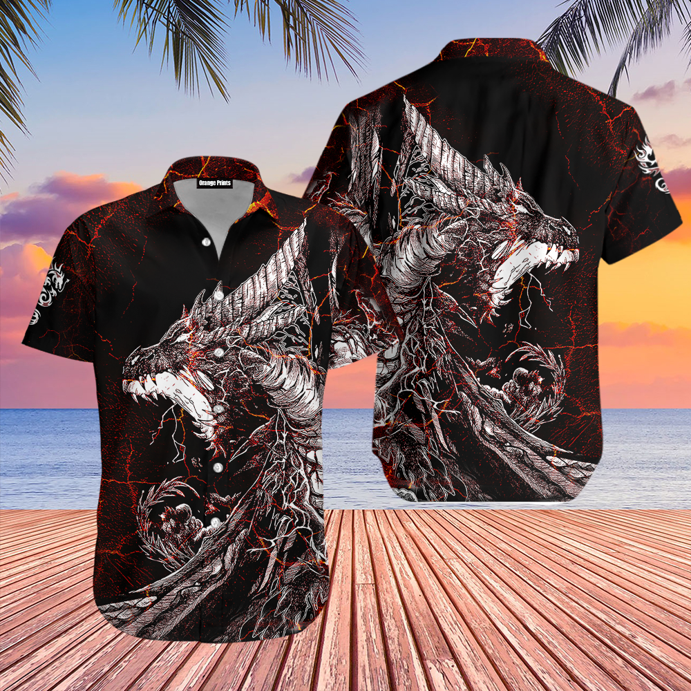 Red Black Tattoo Dragon Aloha Hawaii Shirts For Men And Women Ha32370