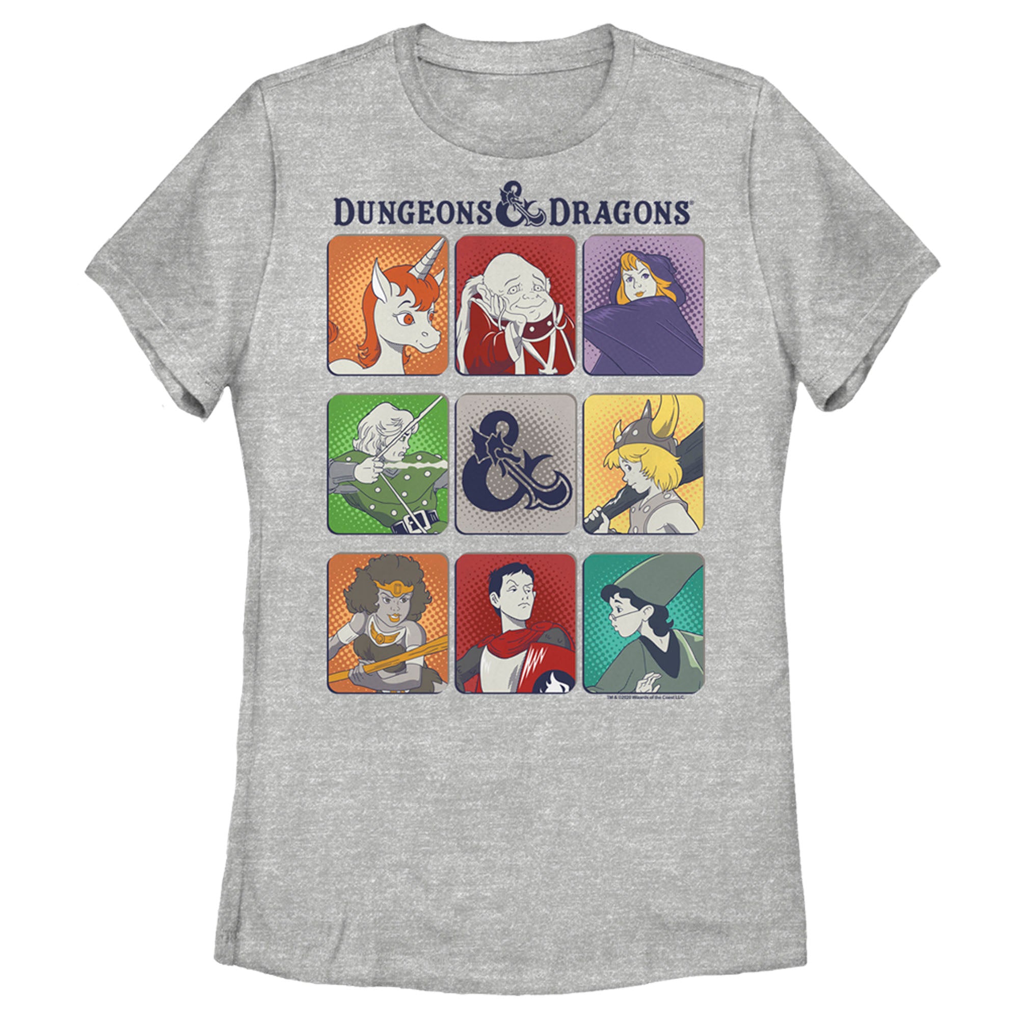 Women’S Dungeons & Dragons Cartoon Character Panels T-Shirt