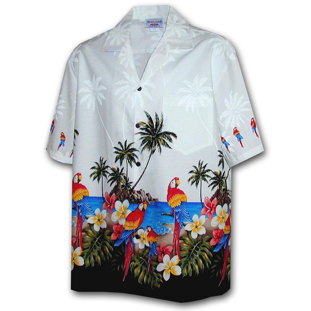 Parrot Island Whitehawaiian Shirt Made In Summer Beach Shirts Ha36048