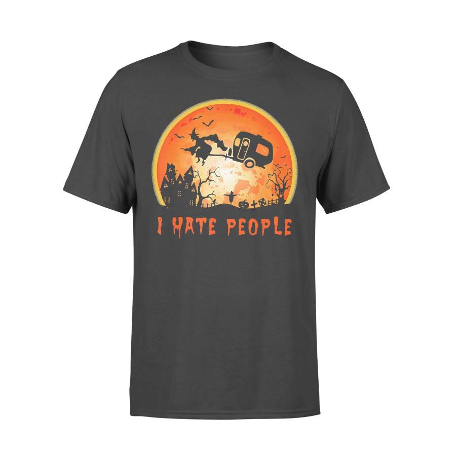 Halloween Witch I Hate People Blood Moon Halloween T-shirt