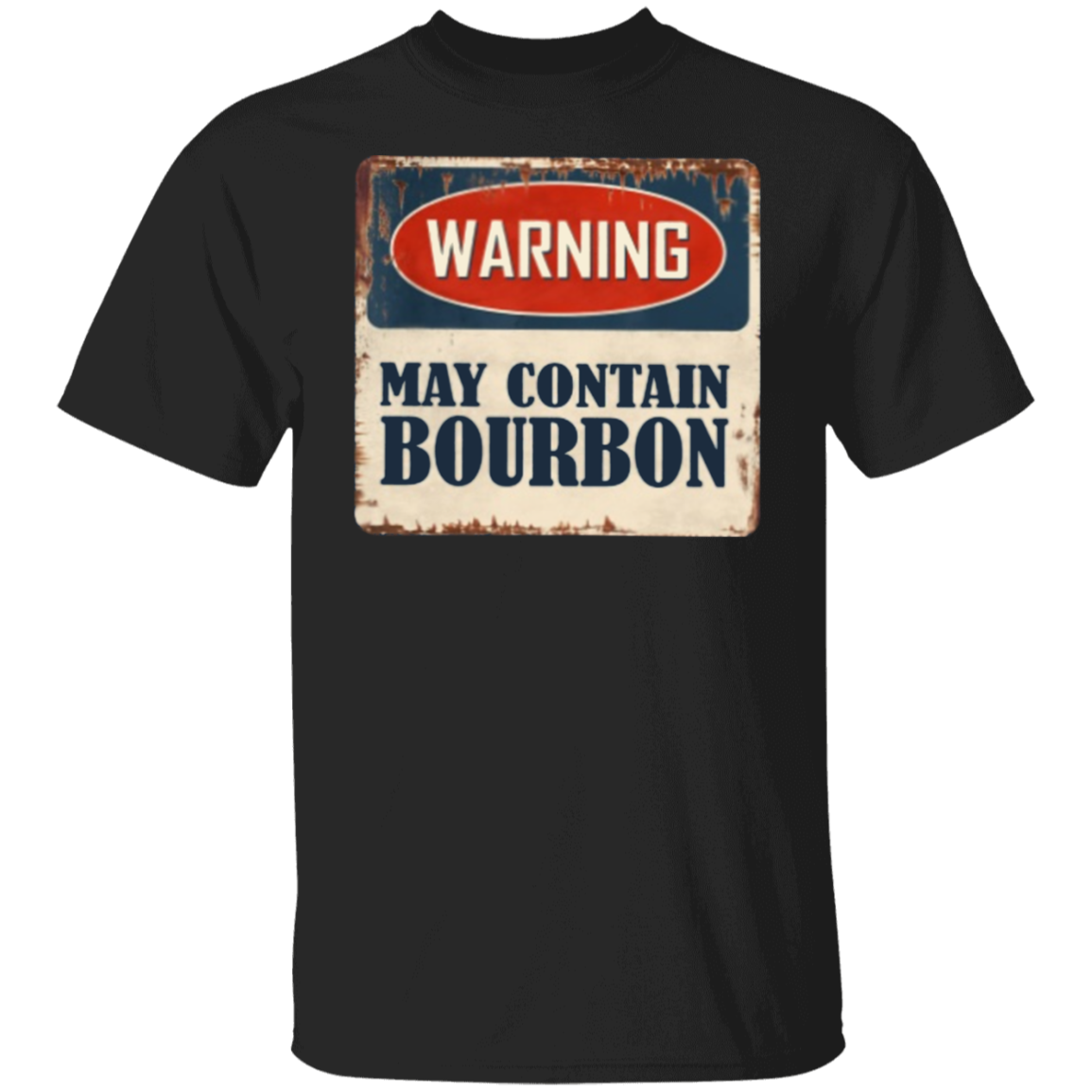 Warning May Contain Bourbon Shirt Vintage Old Retro Funny Related Gift For Bourbon Lovers