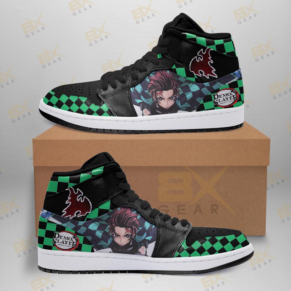 Tanjiro Shoes Demon Slayer Jordan Sneakers Anime Fan Design S12069