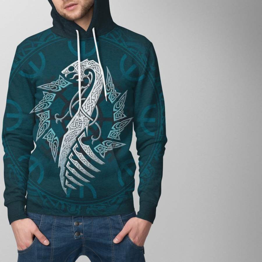 Viking hoodie Viking dragon hoodie J7