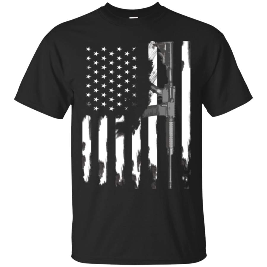 AGR AR-15 Rifle American flag T-Shirt