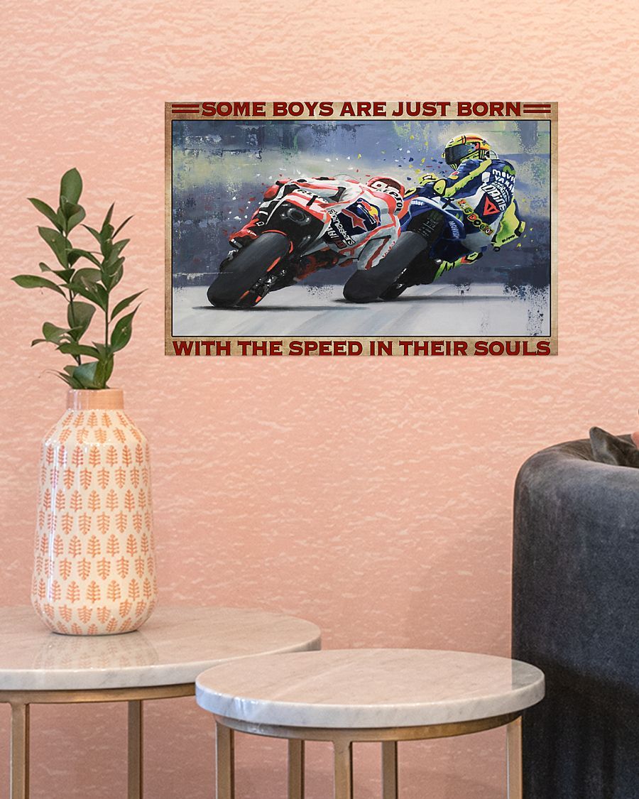 Boys Are Just Born With The Speed In Their Souls Horizontal Canvas And Poster | Wall Decor Visual Art