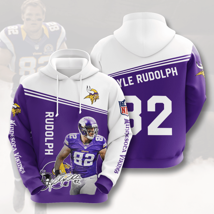 Kyle Rudolph Minnesota Vikings Men And Women 3D Full Printing Hoodie Minnesota Vikings 3D Full Printing Shirt