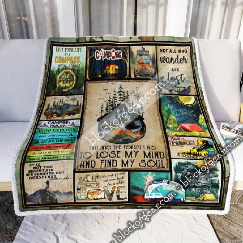 And Into The Forest I Go To Lose My Mind, Camping – Hiking – Skull  Sofa Blanket MLH752   Block Of Gear™