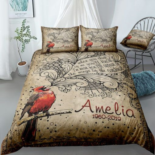 Quotes Gift Red Cardinal Bird Bedding Set (Duvet Cover &Amp; Pillow Shams)