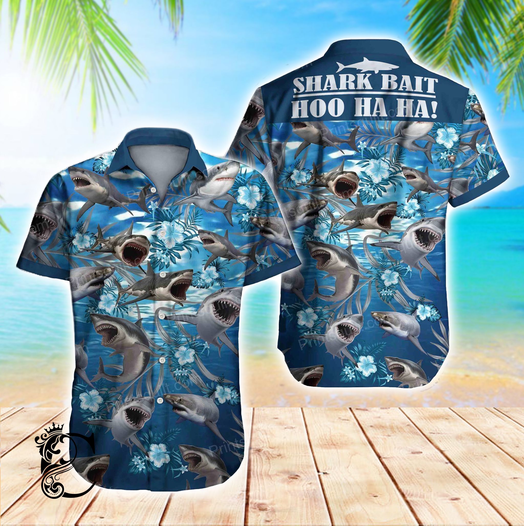 Beach Shirt Order Shark – Hawaiian Shirts – Td173- Chillicothemall