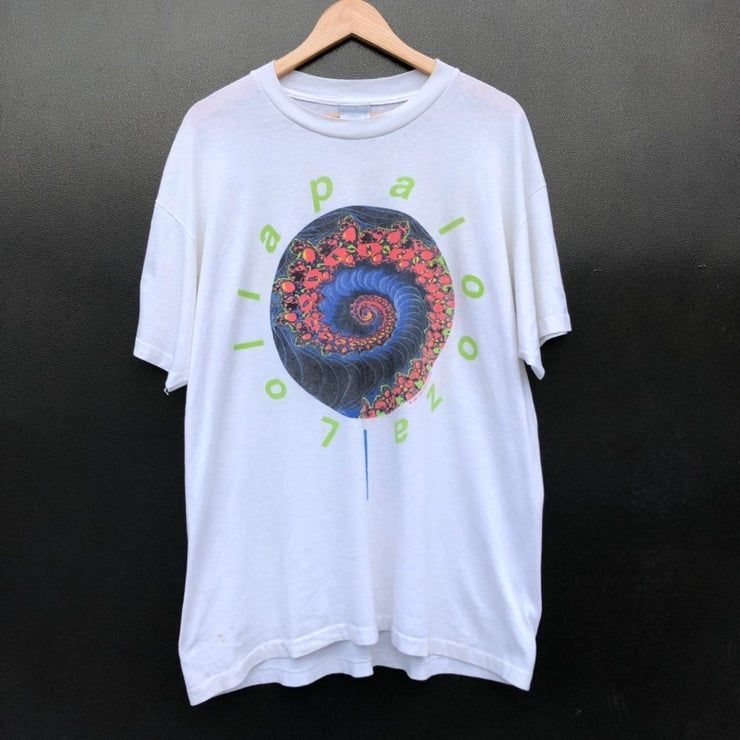 Rare Vintage 90S Lollapalooza Music Festival Shirt Has A Neon Fractal The Back Of The Two Sided Shirt Gives The Definition Shirt