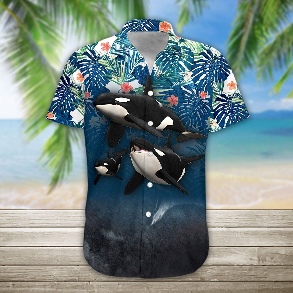 Whale 3D Hawaiian Shirt