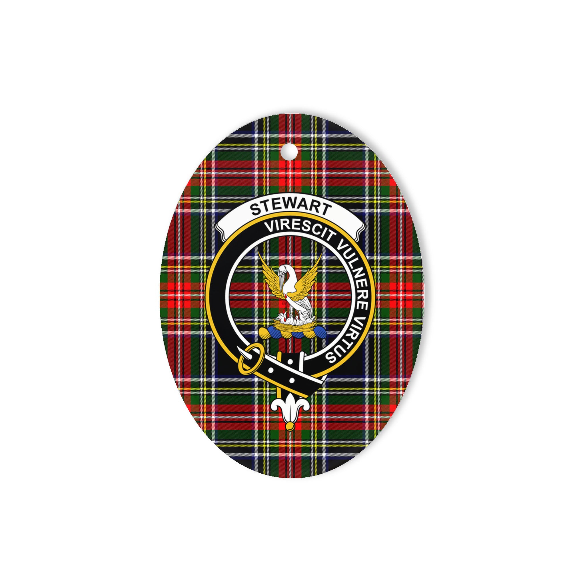 Stewart High Stewards Scottish Clan Plaid Ornament Gift. Christmas Tree Ornament Stewart High Stewards Clan Tartan Ornament Great Christmas Ornaments Gift Oval Ornament