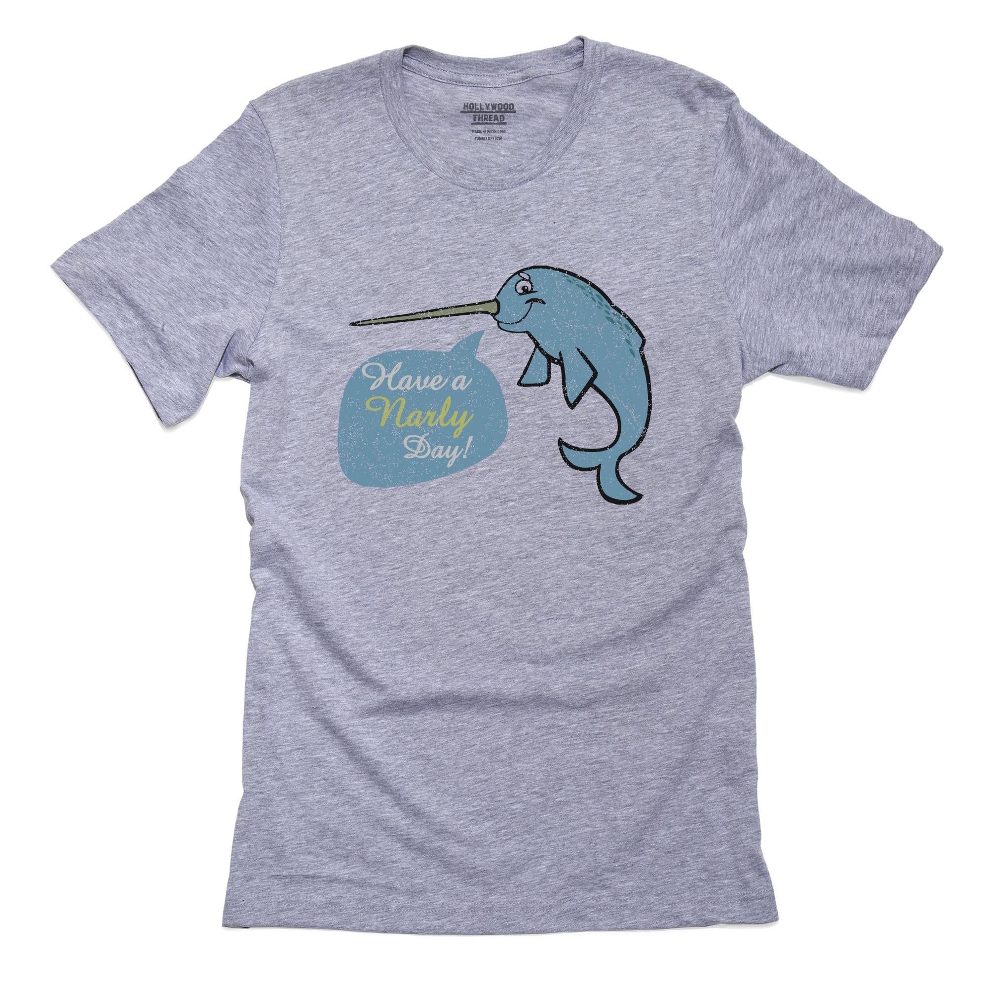 Have A Gnarly Day! – Cool Narwal Whale T-Shirt, Framed Print, Pillow, Golf Towel