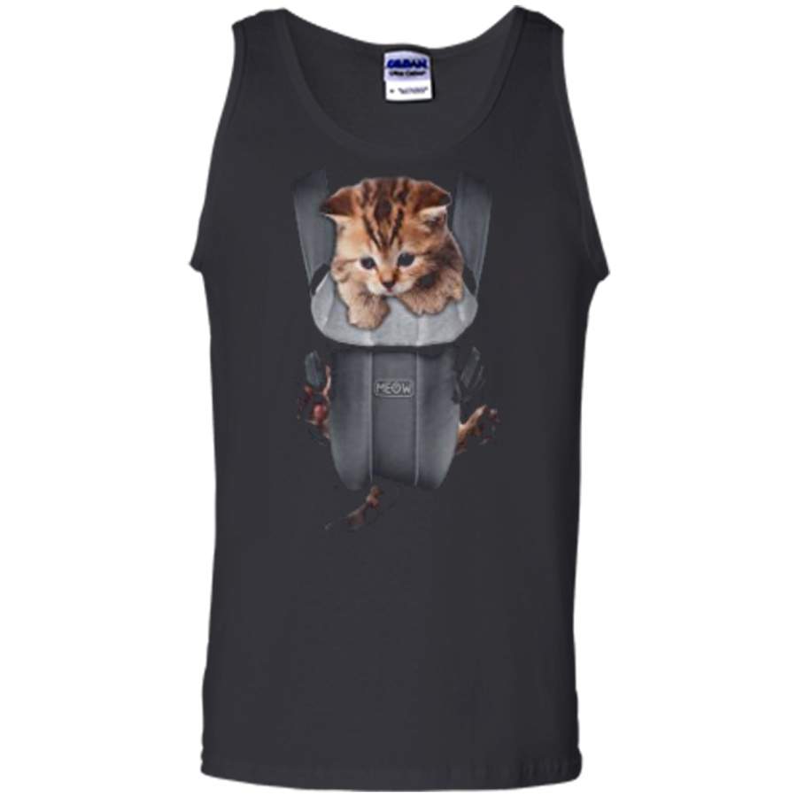 Meow Cat Kitten Carrier  Tank Top