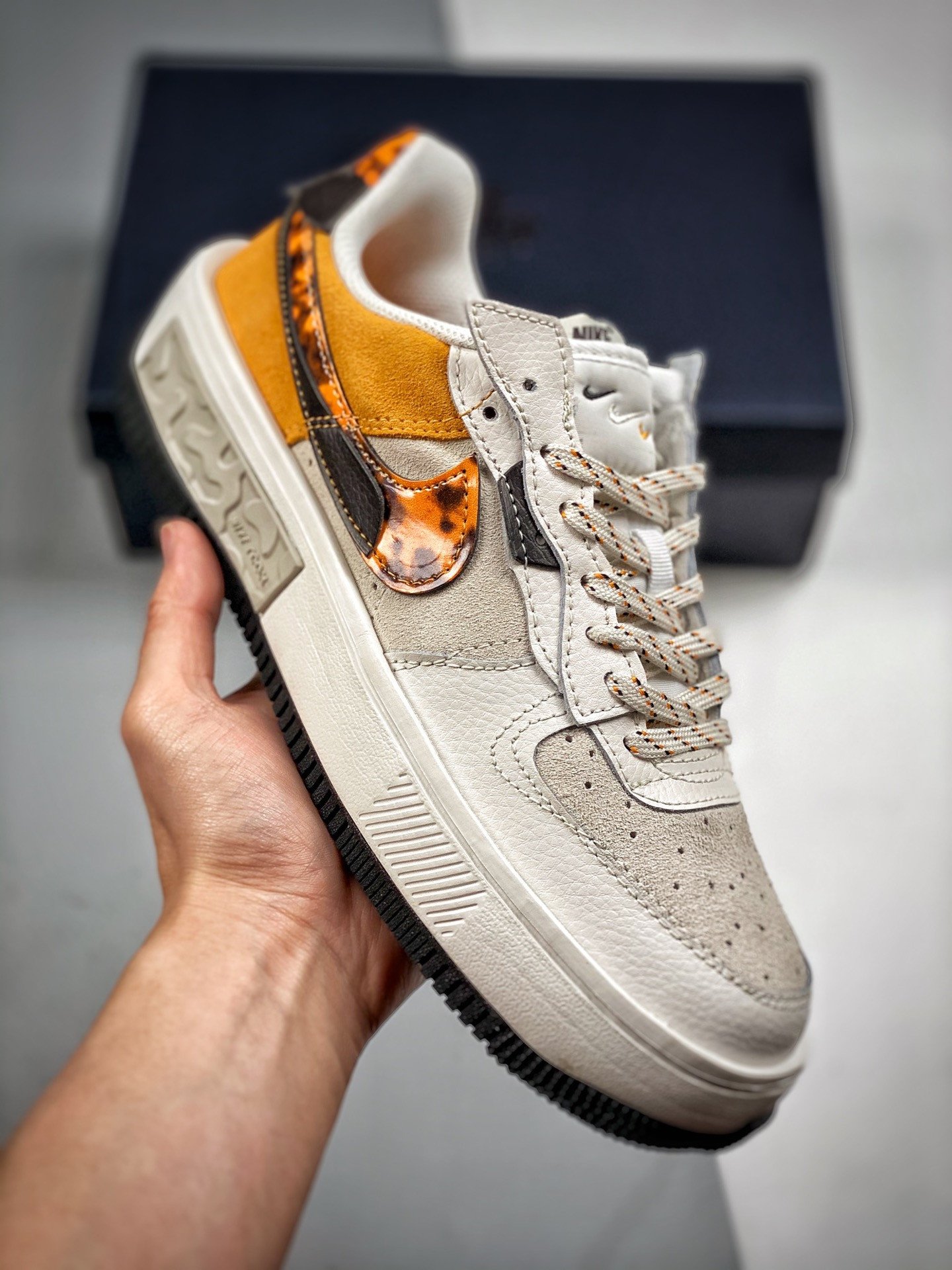 Nike Air Force 1 Fontanka Tortoise Shell GreySail-Orange DR0151-001 5340610