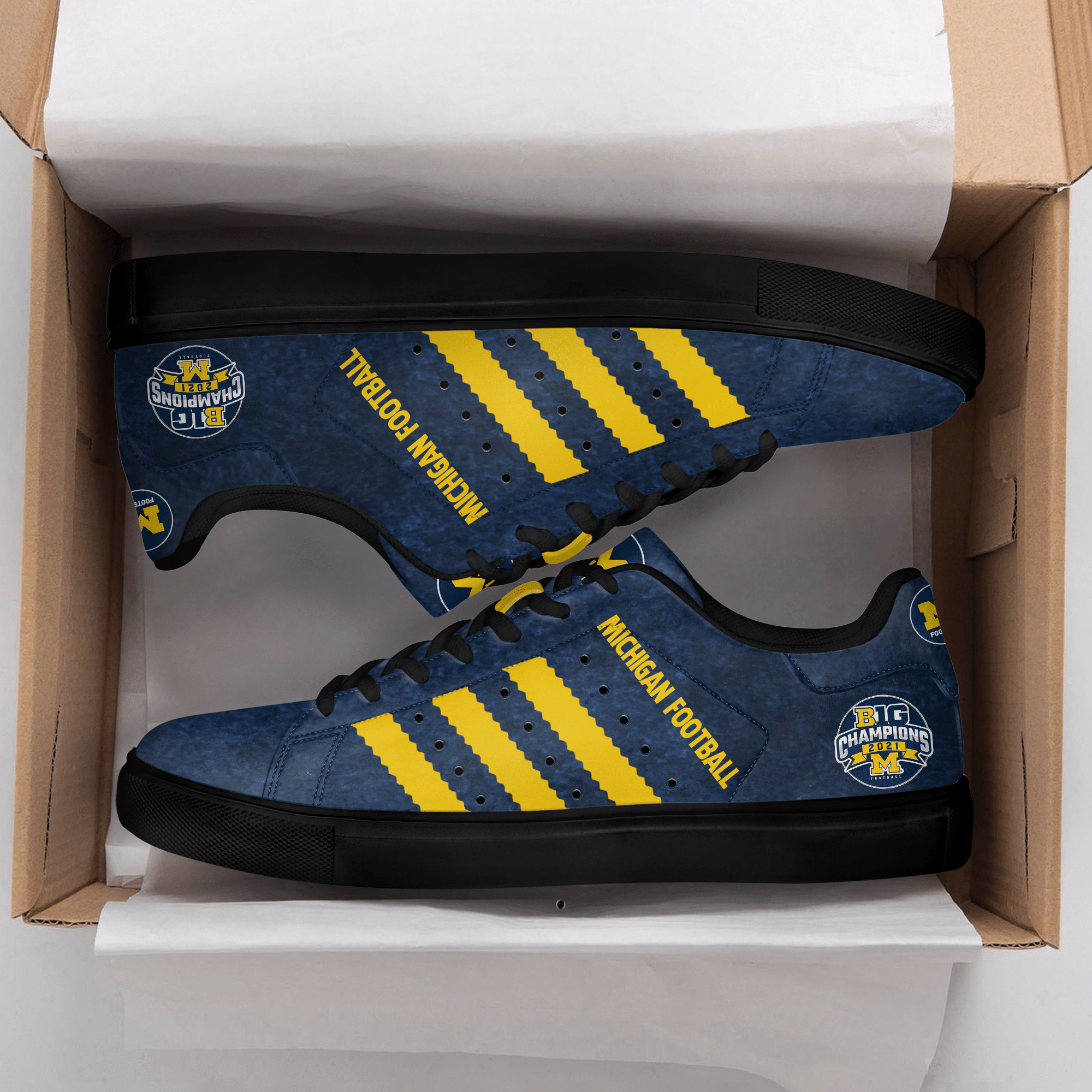 Michigan Wolverines Big10 Champion Low Top Shoes V15