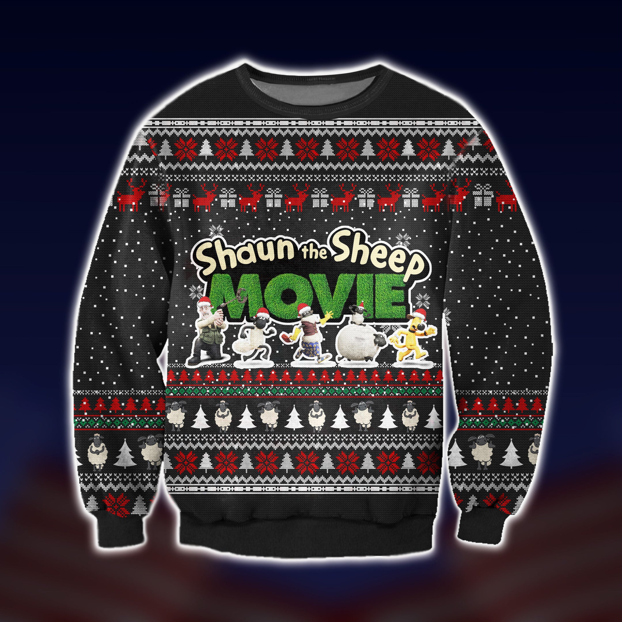 Shaun The Sheep Merry Xmas Ugly Christmas Sweater