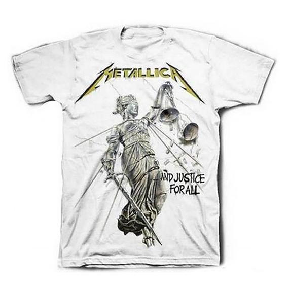 Metallica Justice For All White Shirt