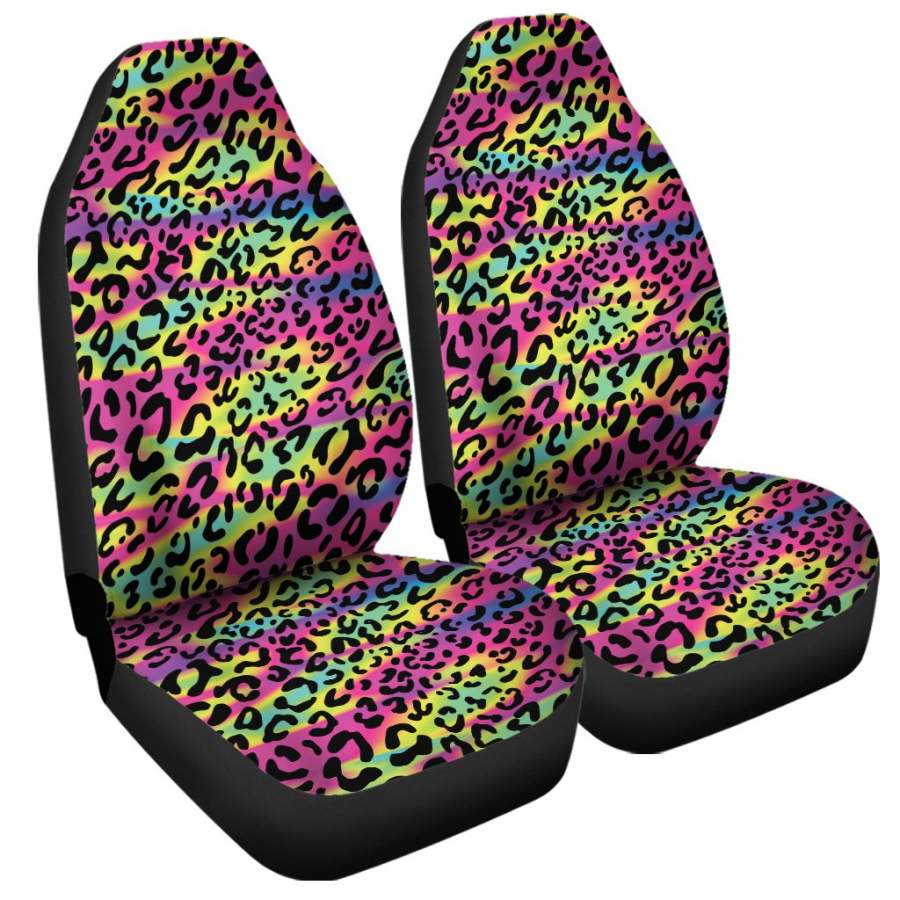 Trippy Psychedelic Leopard Print Universal Fit Car Seat Covers