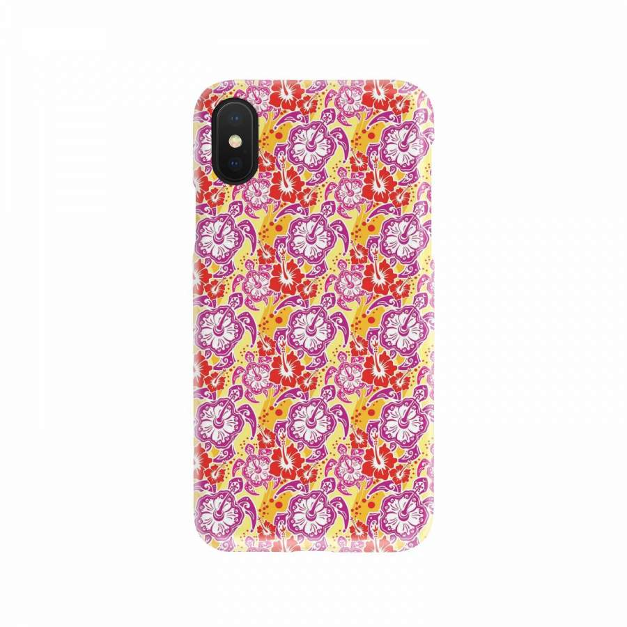 Sea Turtle Red Hibiscus Hawaii Pattern Print Iphone Android Phone Cases Ha58509