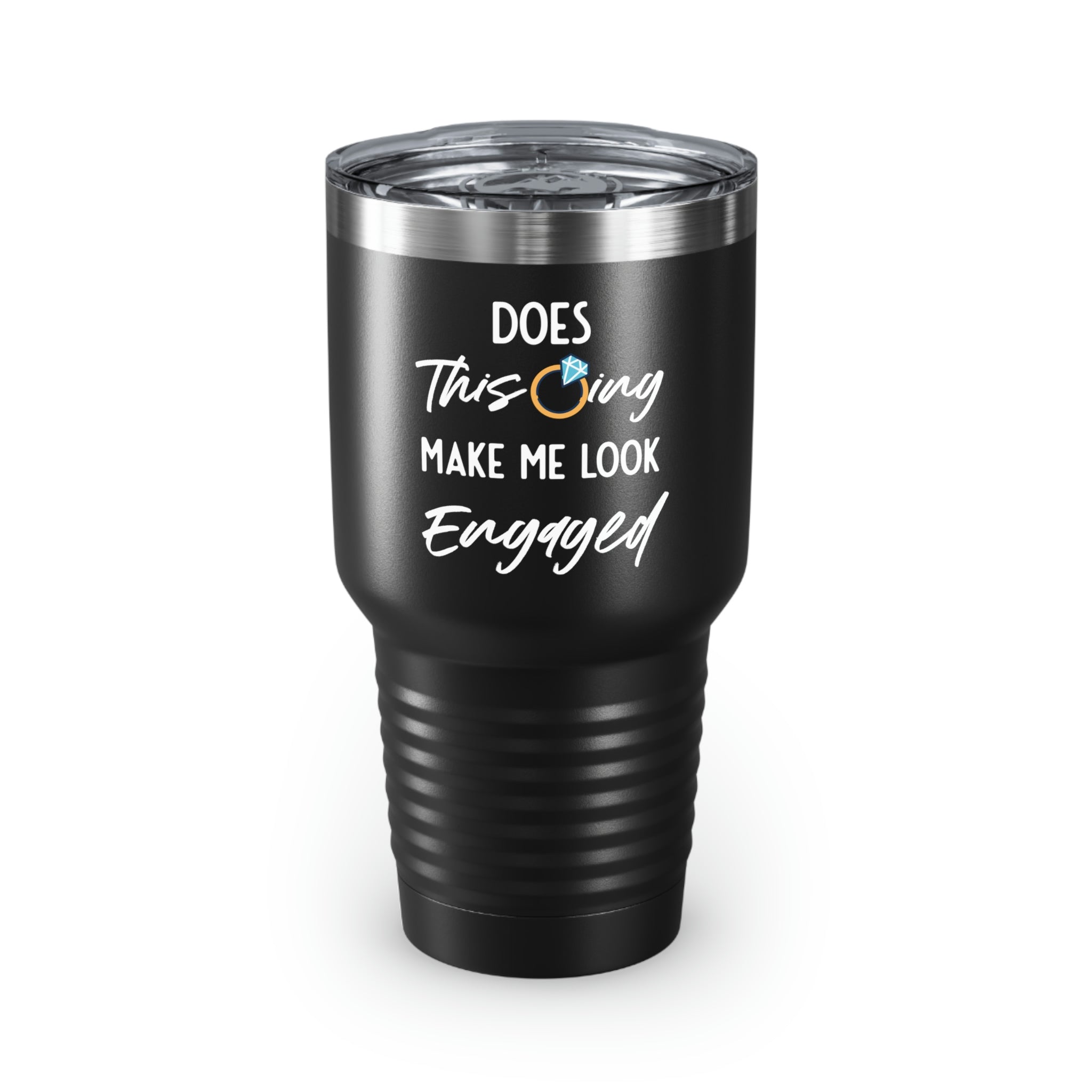 30Oz Tumbler Stainless Steel Colors Humorous Delighted Fiancee Sarcastic Statements Line Bragging Bride Wedding