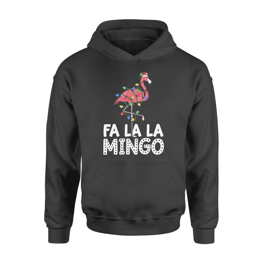 Fa La La Mingo Flamingo Christmas Tree Lights Tropical Xmas – Standard Hoodie