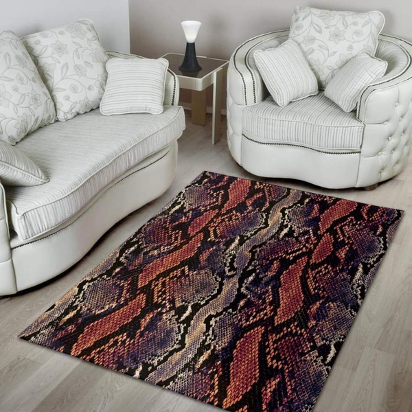 Python Snakeskin Print Area Rug